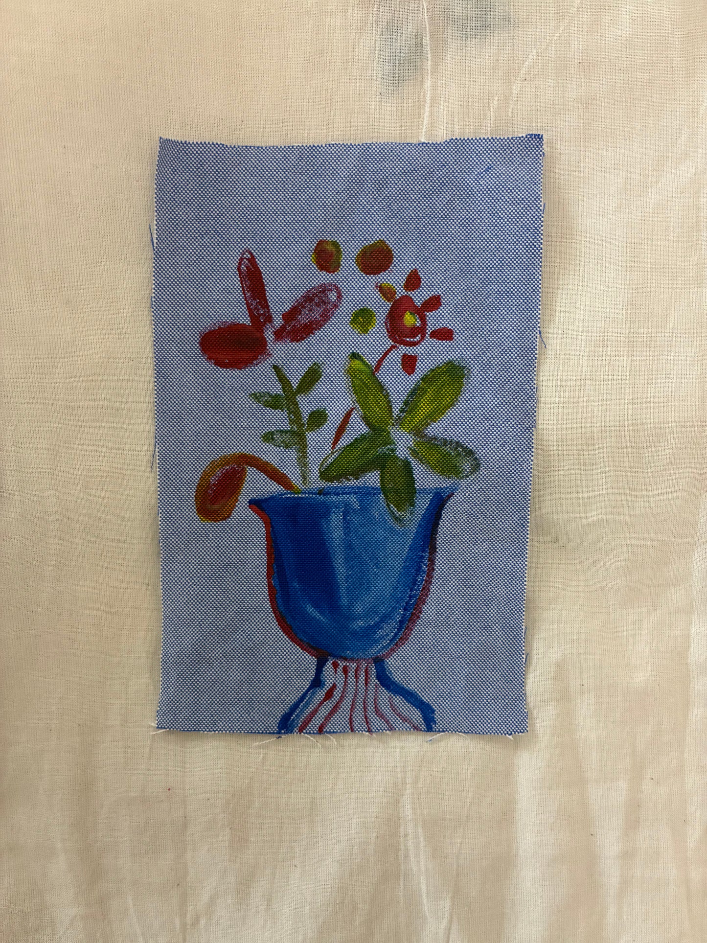 Handmade upcycled textile patches