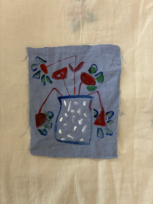 Handmade upcycled textile patches