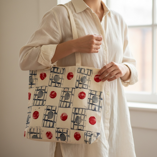 Handcrafted Cotton Canvas Tote Bag | Eco-Friendly Everyday Tote