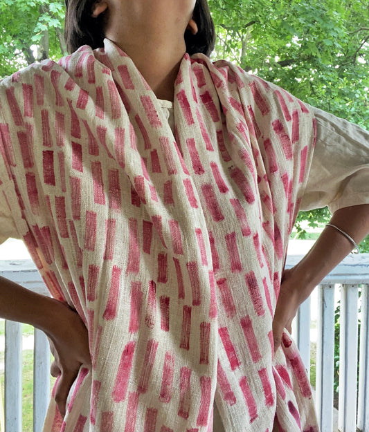 Hand Painted Eri Silk Scarf