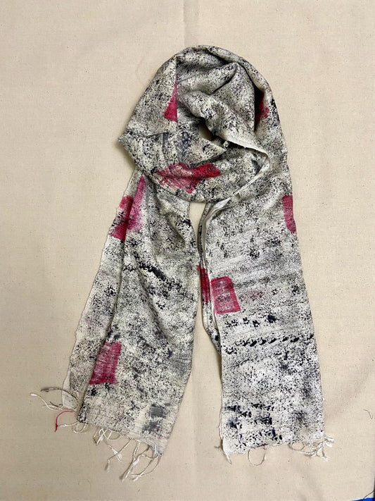 Eco Friendly Eri Silk Scarf | Hand Painted |