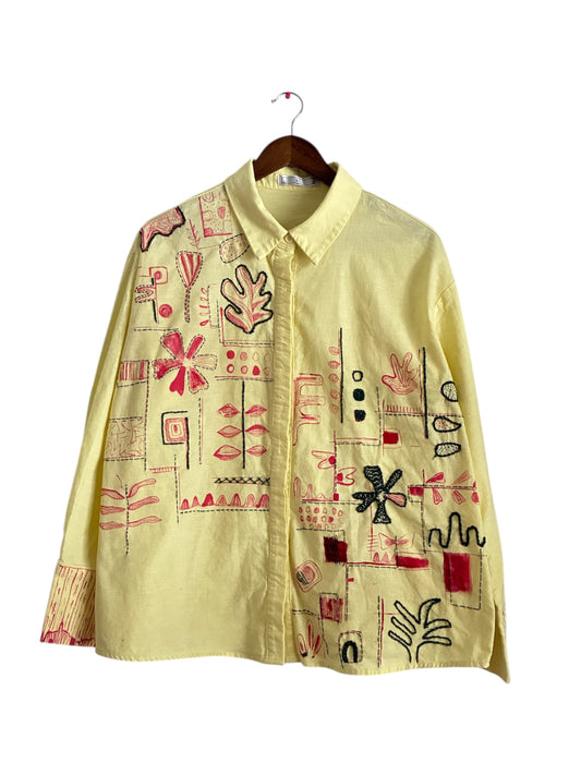 Echoes of Winter – Handworked Full-Sleeve Shirt