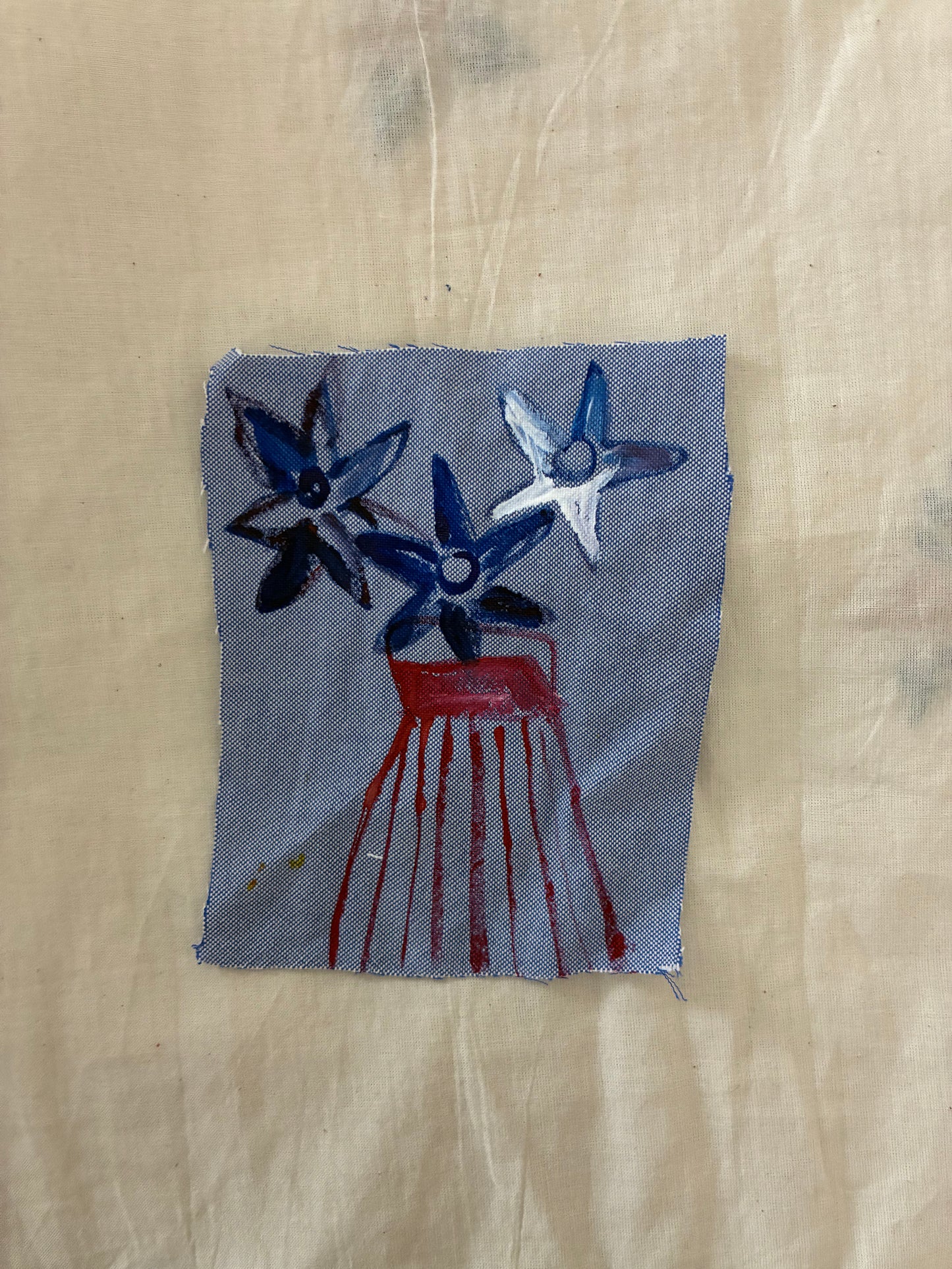Handmade upcycled textile patches