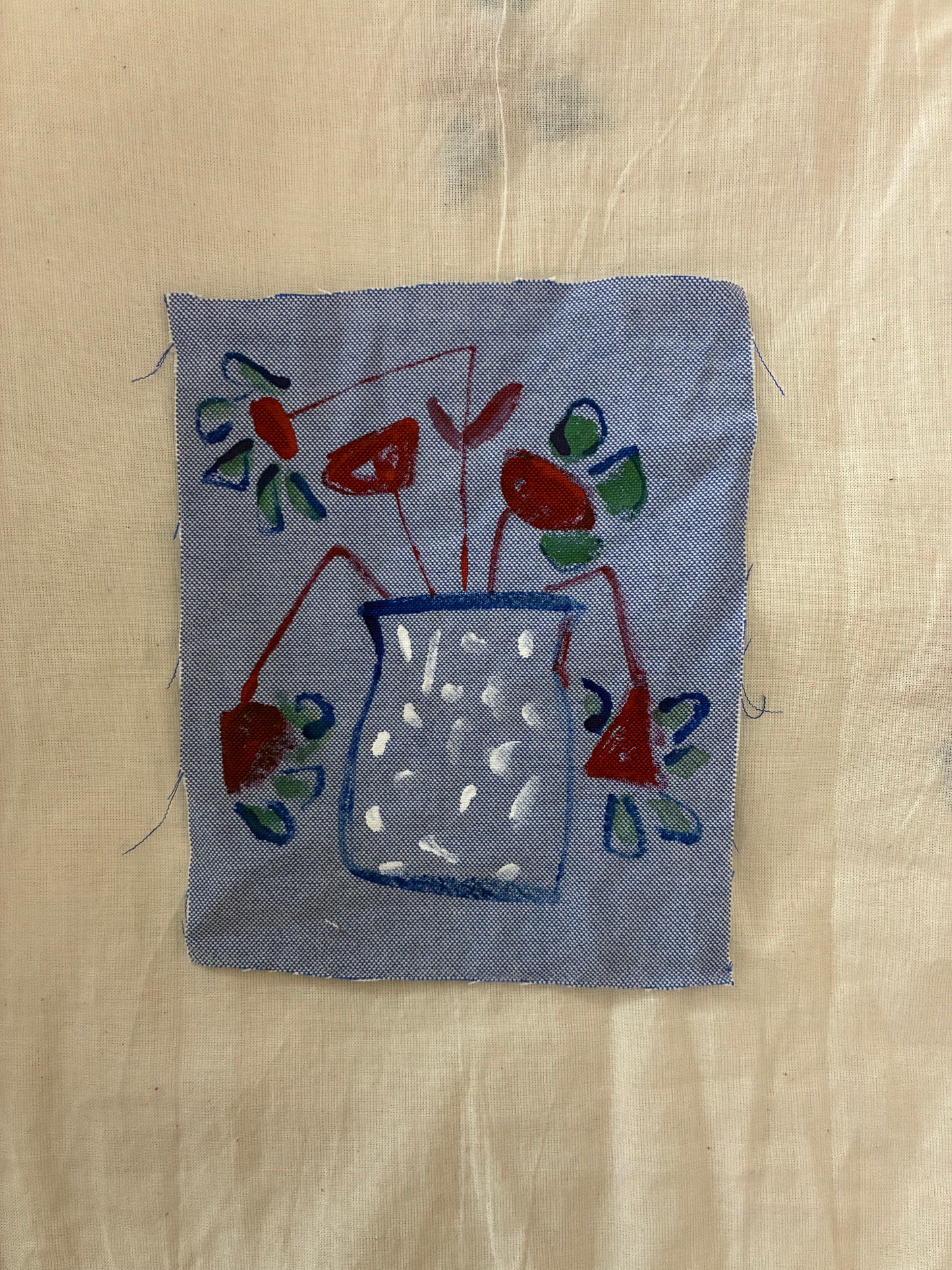 Handmade upcycled textile patches