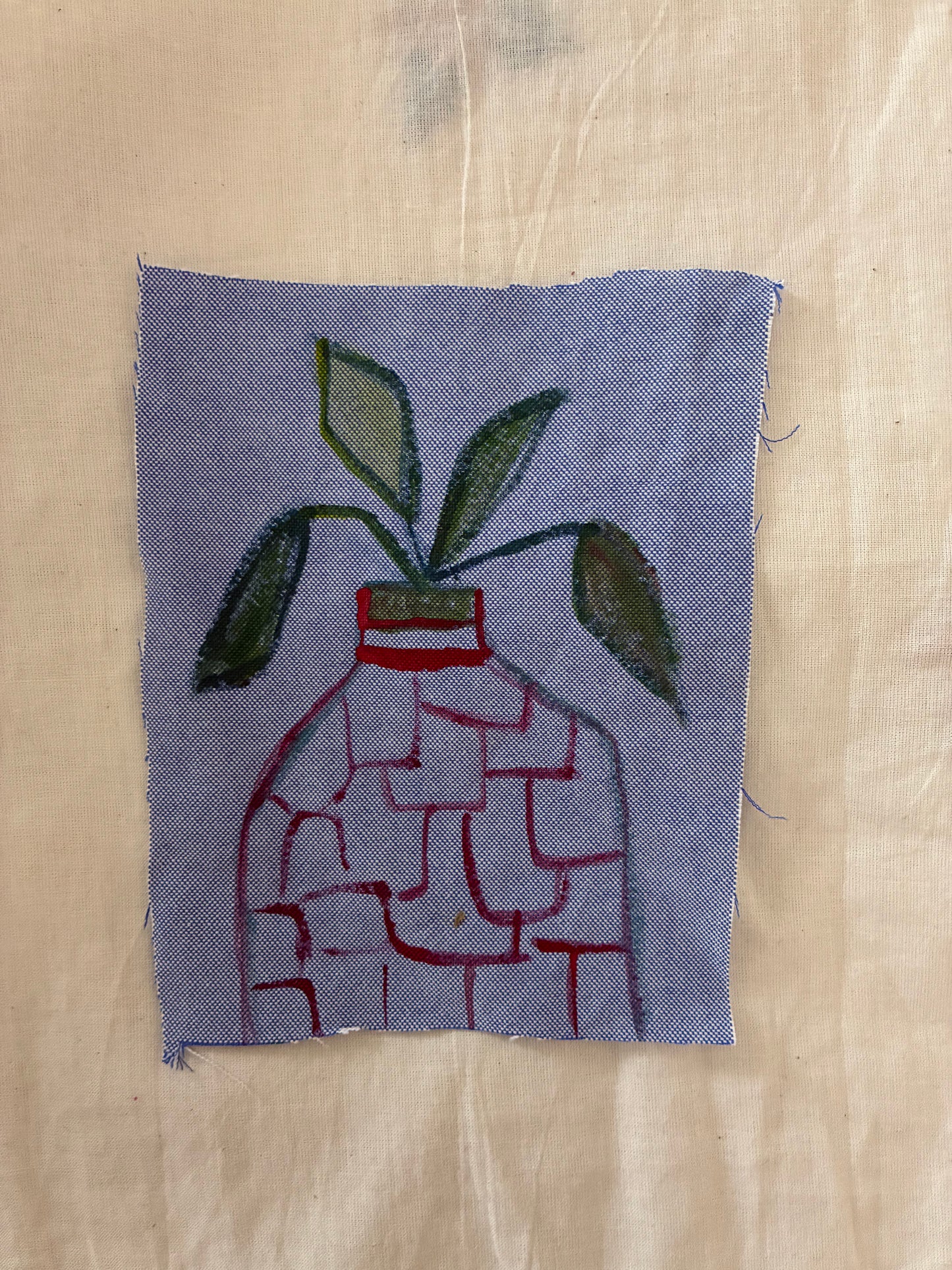 Handmade upcycled textile patches