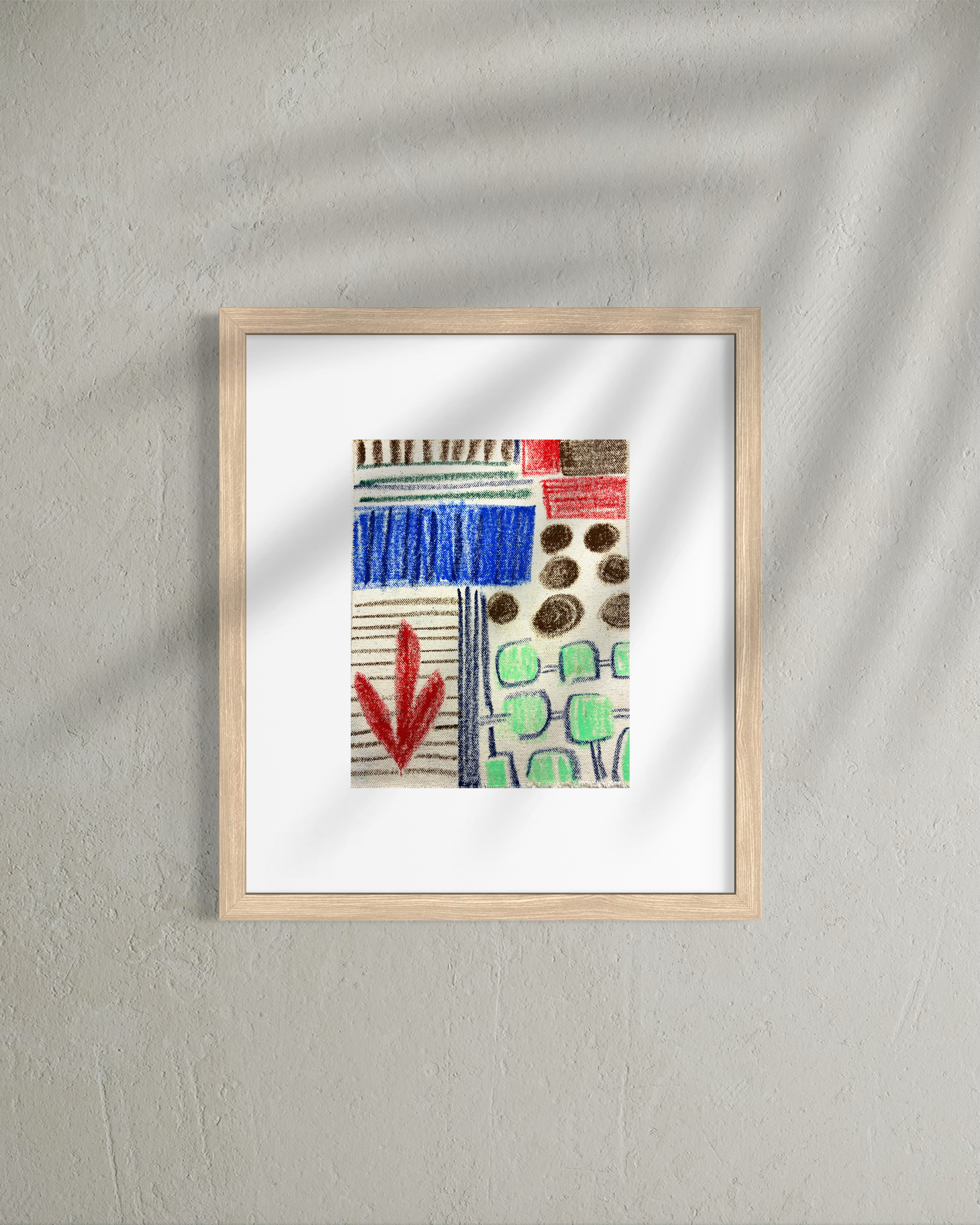 Hand-Painted Abstract Oil Pastel on Raw Canvas | SWARUPA