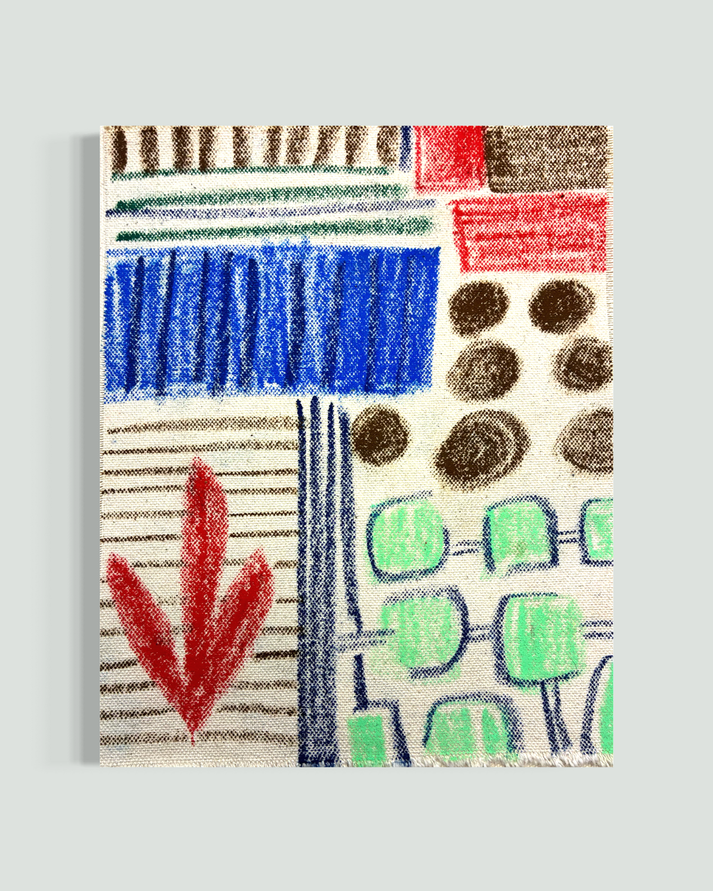 Hand-Painted Abstract Oil Pastel on Raw Canvas | SWARUPA