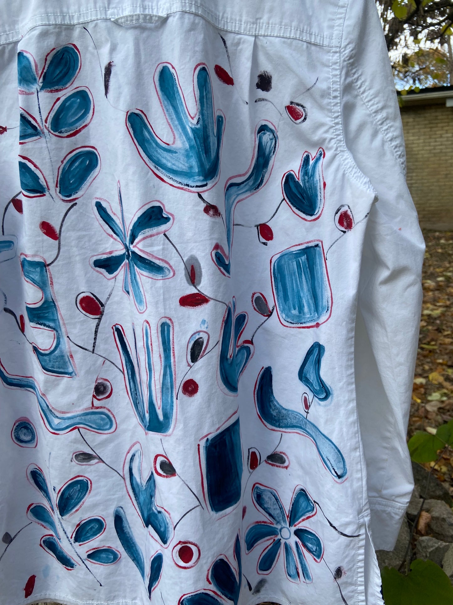 upcycled hand-painted shirt