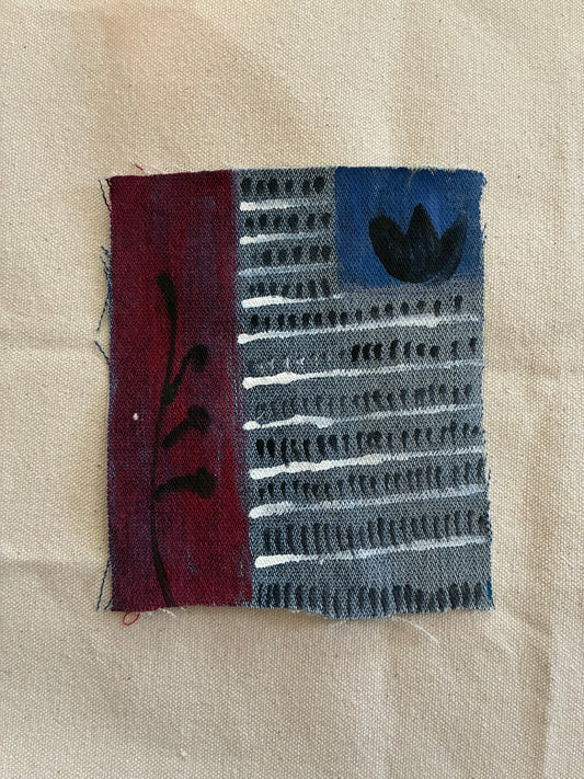 Handmade Sew-On Fabric Patches — Hand-Painted, Upcycled & One-of-a-Kind