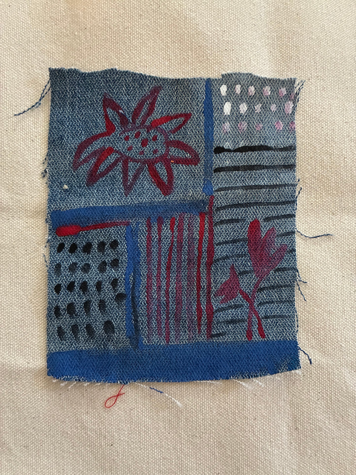 Handmade Sew-On Fabric Patches — Hand-Painted, Upcycled & One-of-a-Kind
