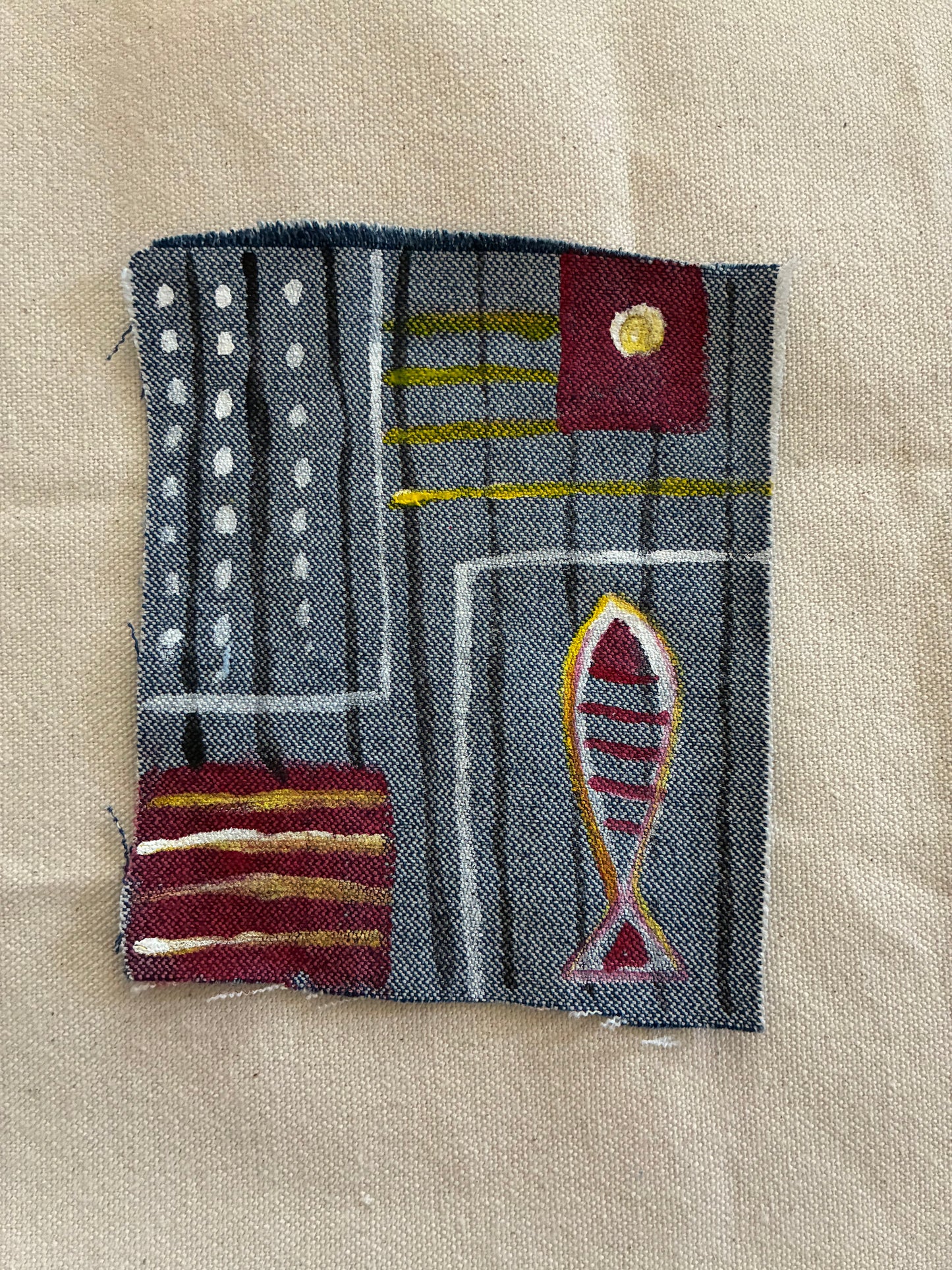 Handmade Sew-On Fabric Patches — Hand-Painted, Upcycled & One-of-a-Kind