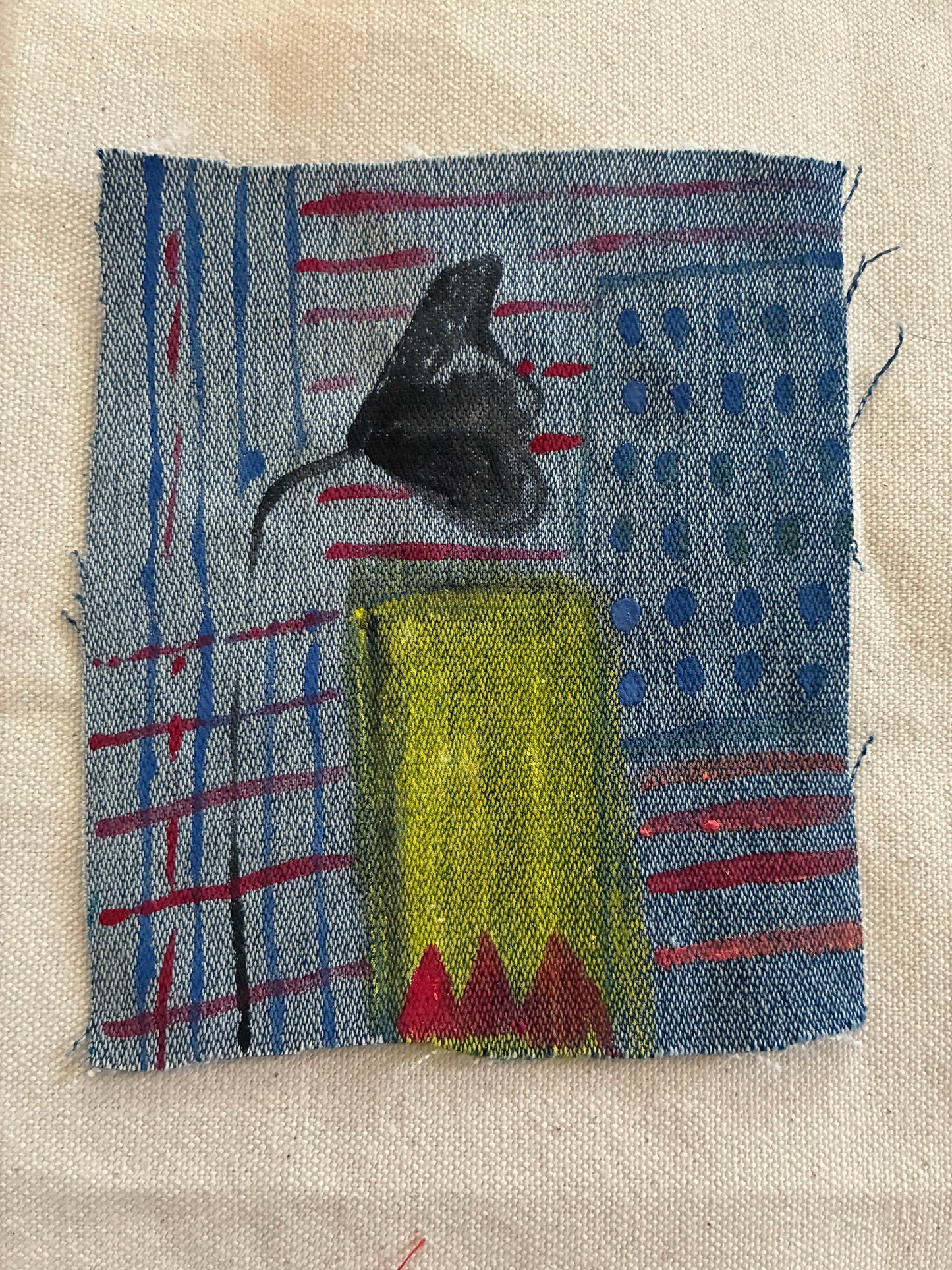 Handmade Sew-On Fabric Patches — Hand-Painted, Upcycled & One-of-a-Kind