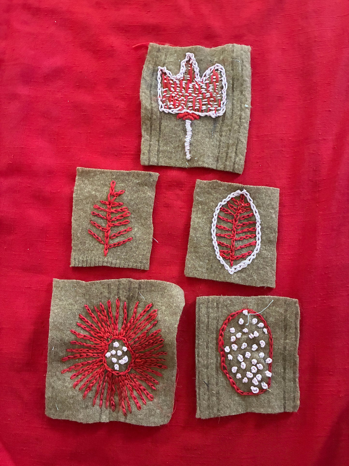 Hand-Painted Sew-On Fabric Patches — Upcycled, Abstract, Made in Canada