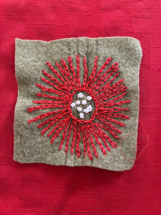 Hand-Painted Sew-On Fabric Patches — Upcycled, Abstract, Made in Canada