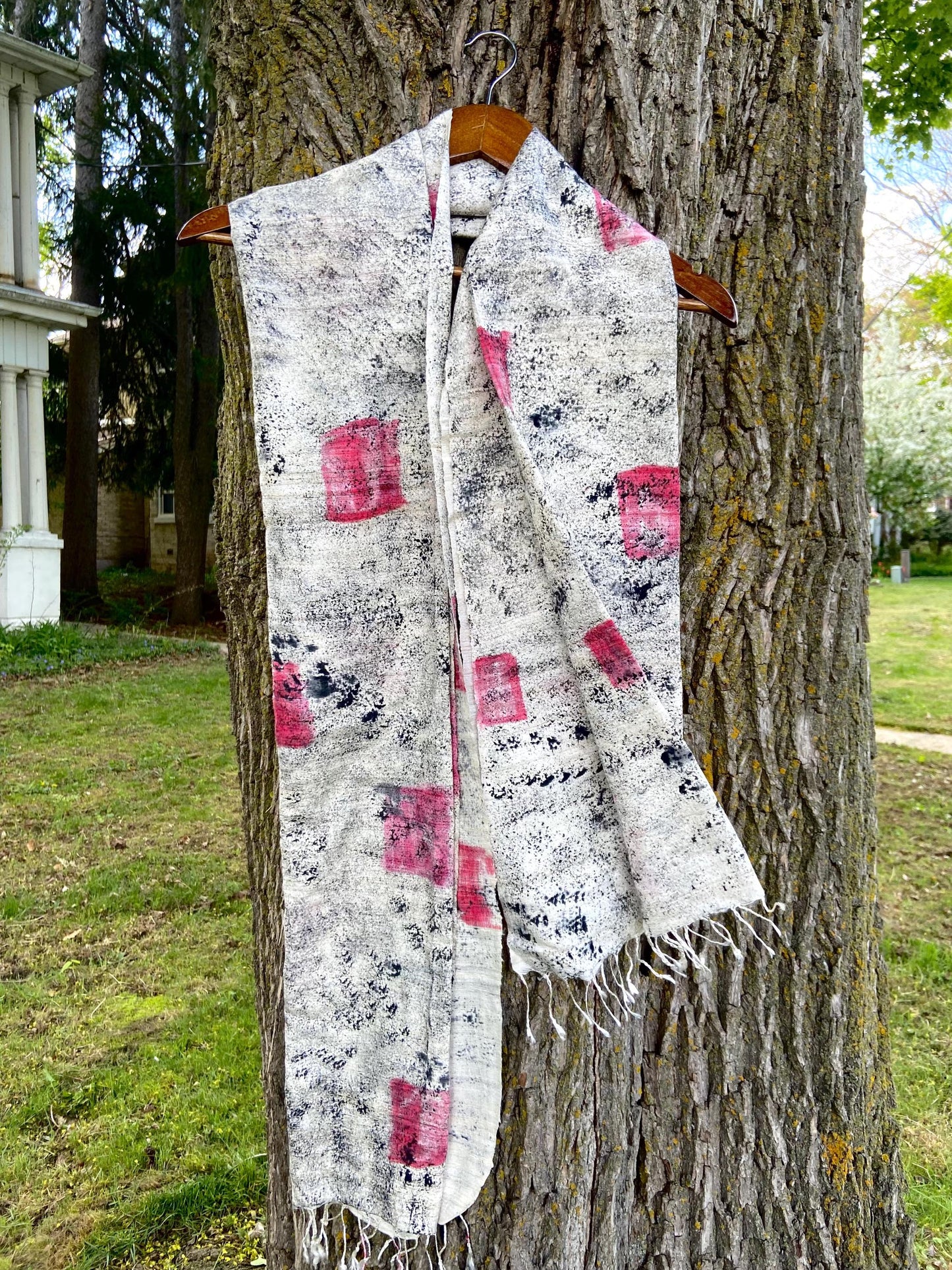 Eco Friendly Eri Silk Scarf | Hand Painted |